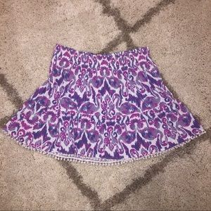 Lilly Pulitzer Skirts - NWOT Lilly Pulitzer Purple Print Mini Skirt w/Poms Lilly Pulitzer Skirts - NWOT Lilly Pulitzer Purple Print Mini Skirt w/Poms